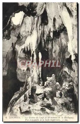 Cartes postales Lourdes Les Grottes Du Loup Vue d&#39ensemble de la salle superieure