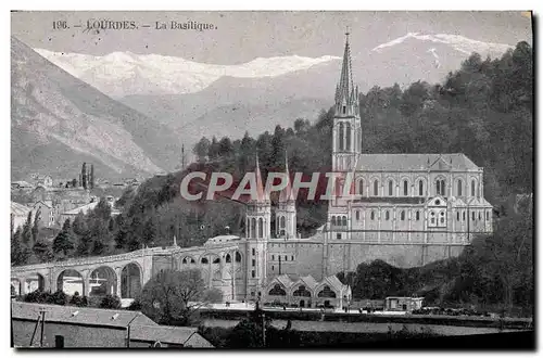 Cartes postales Lourdes La Basilique