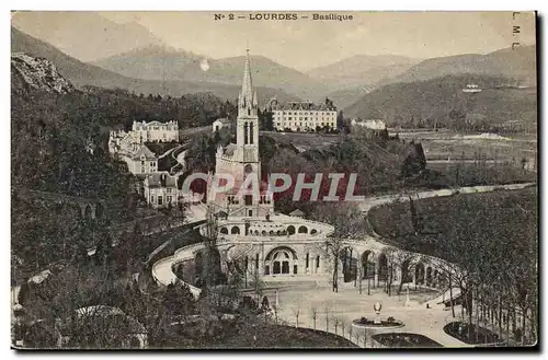 Cartes postales Lourdes Basilique