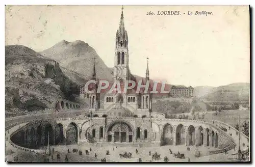 Cartes postales Lourdes La Basilique