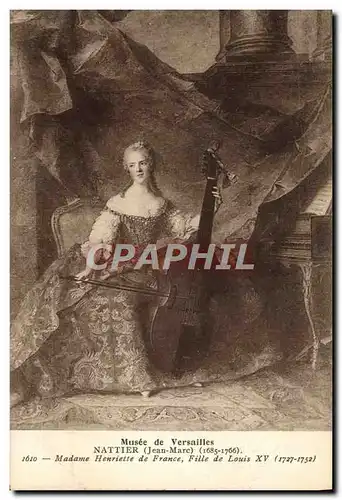 Ansichtskarte AK Musee De Versailles Nattier Madame Henriette de France Fille de Louis XV Violoncelle