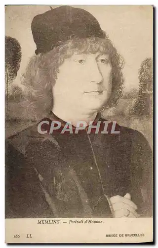 Cartes postales Memling Portrait D&#39Homme Musee de Bruxelles