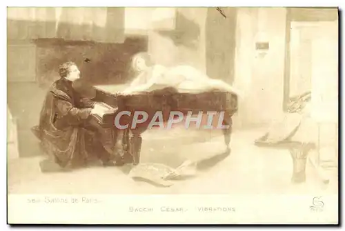 Cartes postales Salons De Paris Bacchi Cesar Vibrations Piano