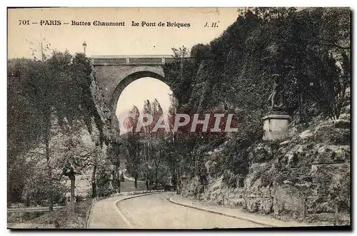 Cartes postales Paris Buttes Chamumont Le Pont De Briques