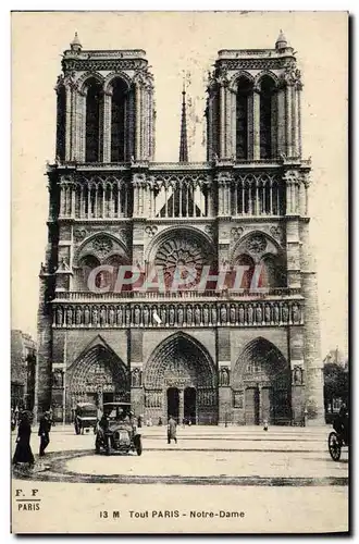 Cartes postales Paris Notre Dame Automobile