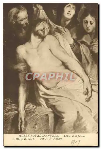 Cartes postales Musee Royal D&#39Anvers Christ a la paille Rubens