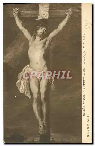 Cartes postales Musee Royal D&#39Anvers Christ en croix Rubens