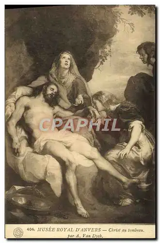 Ansichtskarte AK Musee Royal D&#39Anvers Christ au tombeau Van Dyck