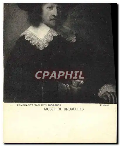 Cartes postales Musee De Bruxelles Rembrandt Van Dyck Portrait