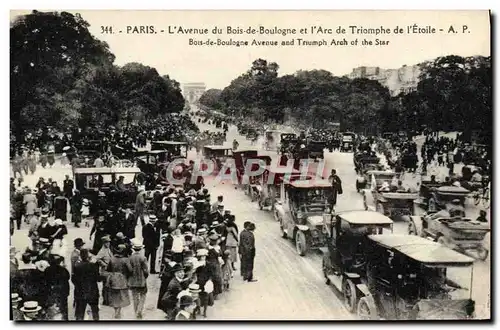 Cartes postales Paris L&#39Avenue Du Bois De Boulongne Et I&#39Arc De Triomphe de l&#39Etoile