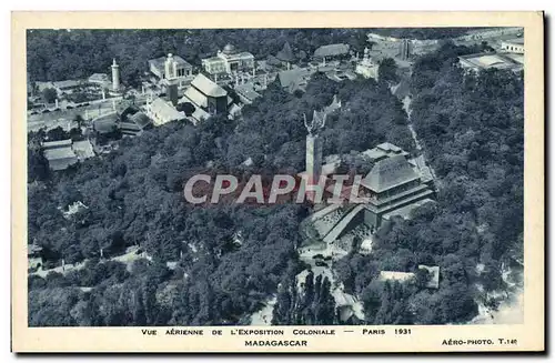 Cartes postales Paris Vue Aeriennne De L&#39Exposition Coloniale 1931 Madagascar