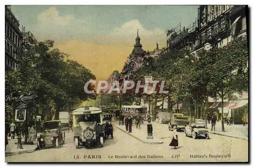 Cartes postales Paris Le Boulevard Des Italiens