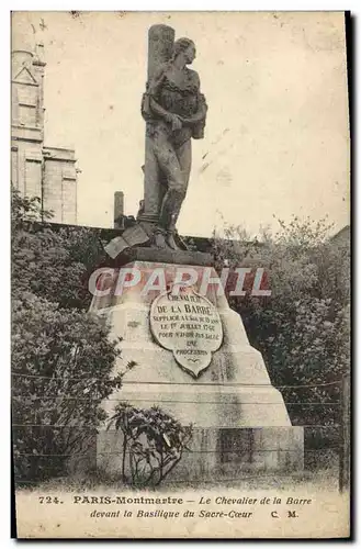 Ansichtskarte AK Paris Montmartre Le Chevalier De La Barre devant la basilique du Sacre Coeur