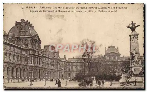 Cartes postales Paris Palais Du Louvre A Gauche Pavillon Turgot Ministere des Finances