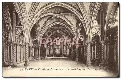 Cartes postales Paris Palais De Justice La Sainte Chapelle La crypte