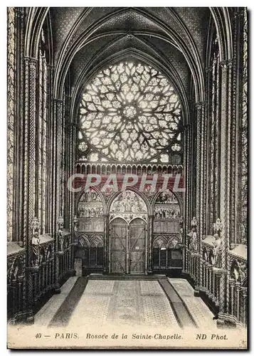 Cartes postales Paris Rosace De La Sainte Chapelle