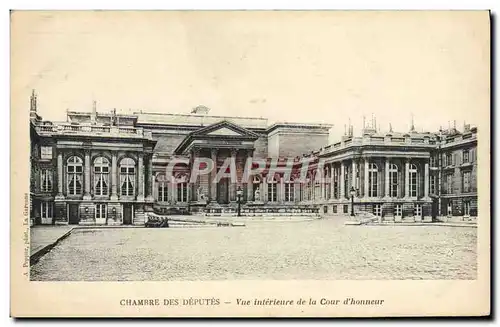 Cartes postales Chambre Des Deputes Vue Interieur De La Cour Dhonneur Paris