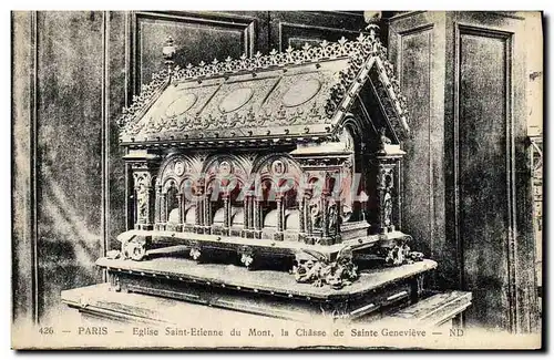 Cartes postales Paris Eglise Saint Etirnne du Mont la Chasse de Sainte Genevieve