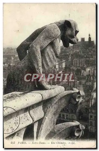 Ansichtskarte AK Paris Notre Dame Une Chimere