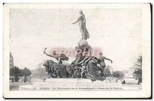 Cartes postales Paris Le Triomphe de la Republique Place de la Nation