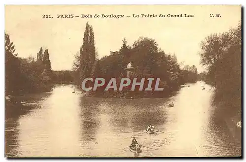 Cartes postales Paris Bois de Boulogne La Pointe du Grand Lac