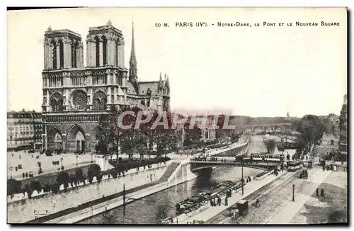 Ansichtskarte AK Paris Notre Dame Le Pont Et Le Nouveau square