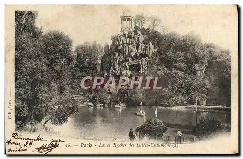 Ansichtskarte AK Paris Lac et Rocher des Buttes Chaumont