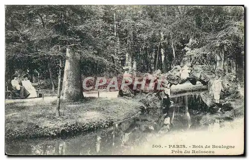 Cartes postales Paris Bois de Boulogne Pres du Ruisseau