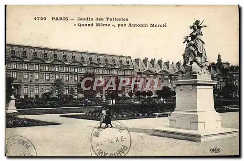 Cartes postales Paris Jardin des Tuileries Quand Meme par Antonin Mercie