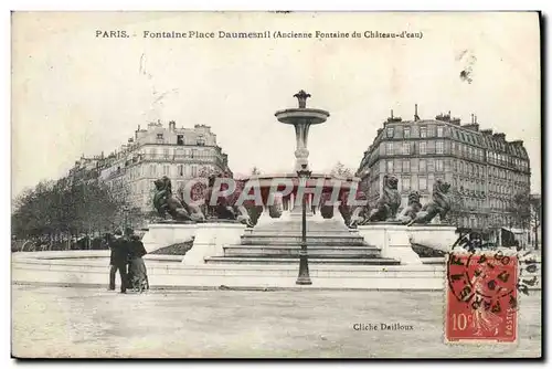 Cartes postales Paris Fontaine Place Daumesnil Ancienne fontaine du Chateau d&#39Eau