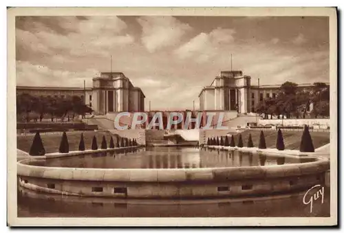 Cartes postales Paris Le palais de Chaillot vu des jardins