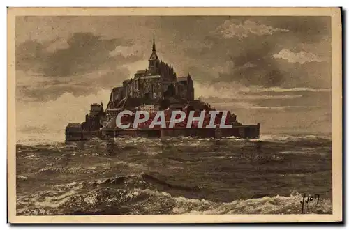 Cartes postales Le Mont St Michel Le Mont Par Temps d'equinoxe