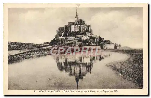 Ansichtskarte AK Le Mont St Michel Cote Sud Vue Prise de la Digue