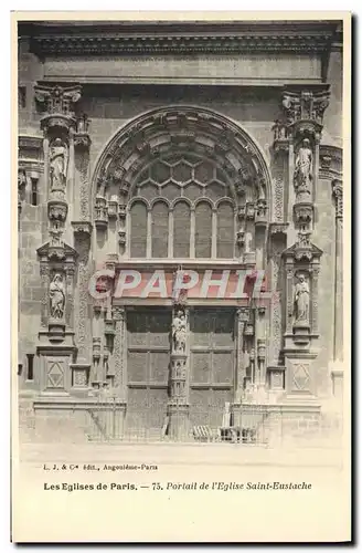 Ansichtskarte AK Paris Les Eglises Portail de l&#39eglise Saint Eustache