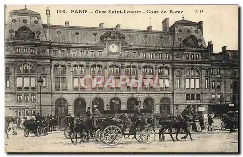 Cartes postales Paris Gare Saint Lazare Cour De Rome