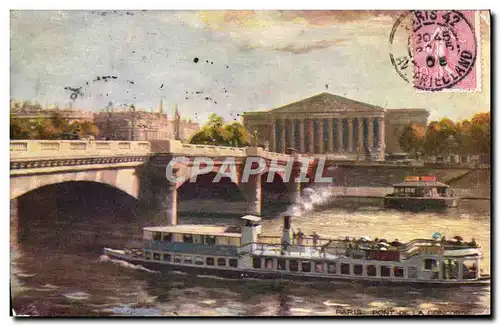 Cartes postales Paris Pont de la Concorde Bateau Peniche