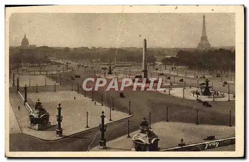 Ansichtskarte AK Paris Place de la Concorde Tour Eiffel