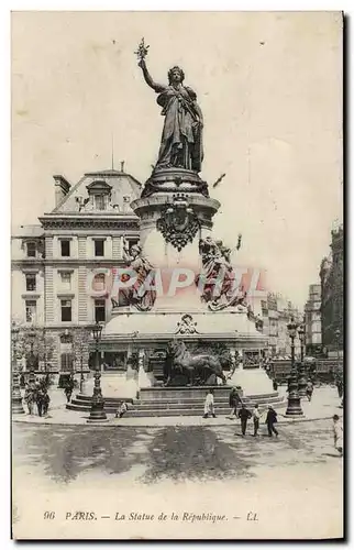 Ansichtskarte AK Paris La Statue de la Republique Lion