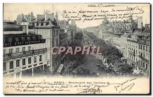 Cartes postales Paris Boulevard des Italiens