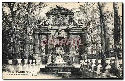 Cartes postales Paris La Fontaine Medicis