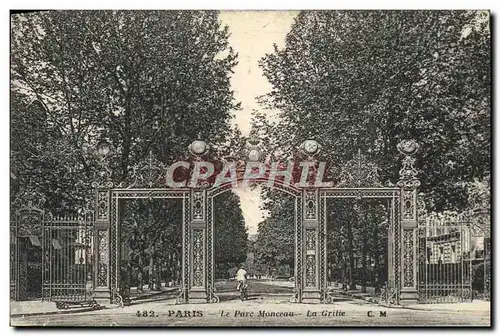 Ansichtskarte AK Paris Le Parc Monceau La grille