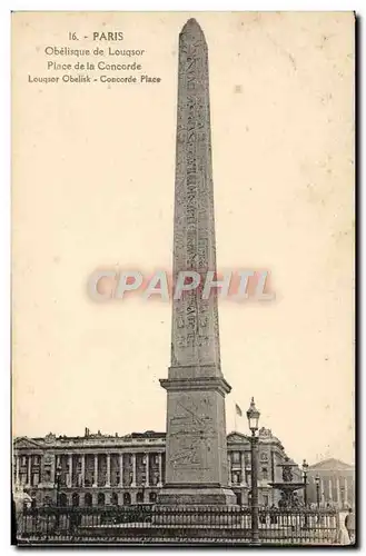 Ansichtskarte AK Paris Obelisque de Louqsor Place de la Concorde