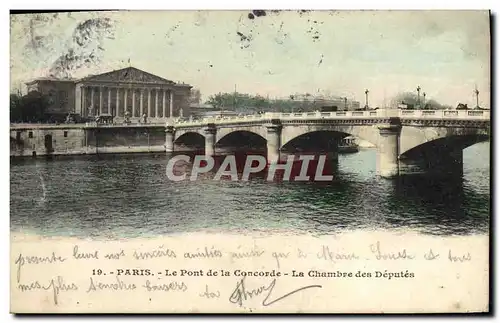 Ansichtskarte AK Paris Le Pont de la Concorde La Chambre des Deputes