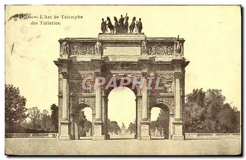 Ansichtskarte AK Paris L&#39Arc de Triomphe des Tuileries