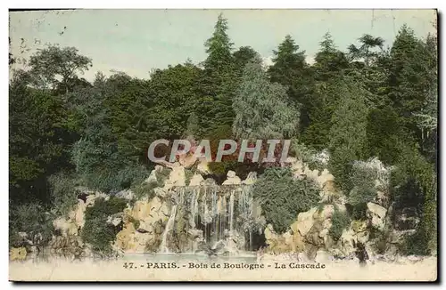 Cartes postales Paris Bois de Boulogne La Cascade