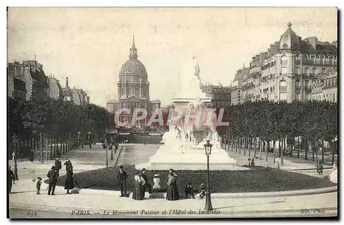 Ansichtskarte AK Paris Le Monument Pasteur et L&#39Hotel des Invalides