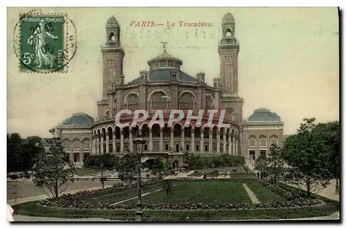 Cartes postales Paris Le Trocadero (carte toilee)