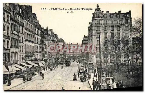 Cartes postales Paris Rue du Temple