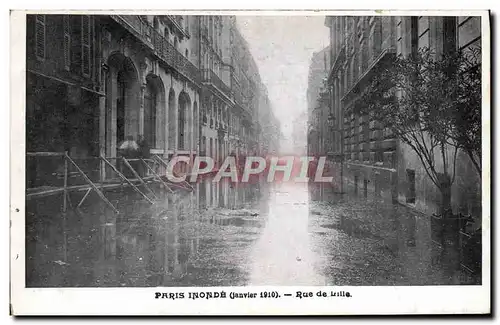 Cartes postales Paris inonde Rue de Lille