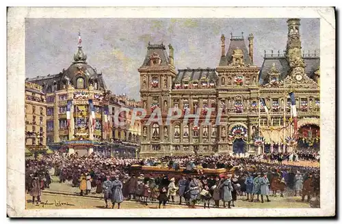 Cartes postales Paris Hotel de Ville